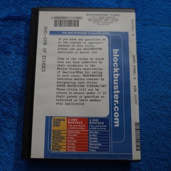 Stir of Echoes DVD in Blockbuster Video Case - Picture 4 of 6